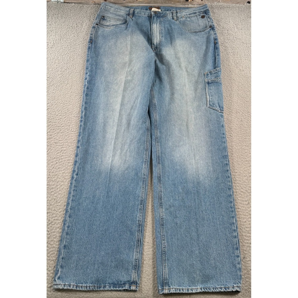 G-Unit Jeans Men's 38x34 Blue Denim Mid Rise Wide Leg Carpenter Baggy Y2K